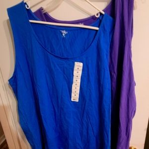 Two for the price of one!  Brand new Plus size 3X tank tops